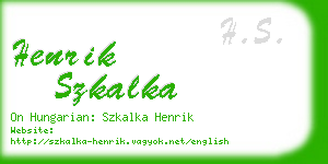 henrik szkalka business card